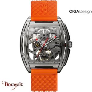 Montre Ciga Design Edge titanium case homme Z031-TITI-W15OG