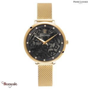 Montre PIERRE LANNIER Collection EOLIA doré milanais doré Femme