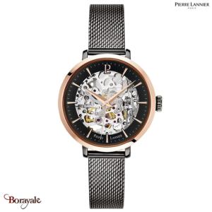 Montre PIERRE LANNIER Collection AUTOMATIQUE gris milanais Femme