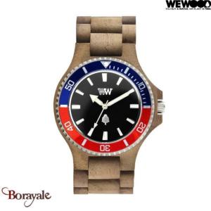 Montre en bois WEWOOD DATE MB Nut Rough - cadran français 70362-740