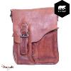 Sac besace Bear Design en Cuir de vachette grainé Cognac Collection : Callisto-p