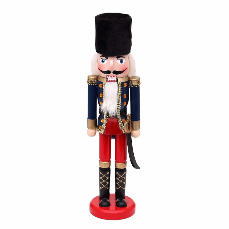 Figurine Casse-Noisette Soldat Américain En Bois - 25 Cm, Décoration De Noël Pour Étagère Ou Table - 12