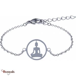 Bracelet Yola Nature Bouddha Acier poli IG-392