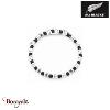 Bracelet Acier et onyx All Blacks acier