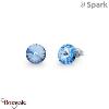 Boucles d'oreilles SPARK With EUROPEAN CRYSTALS : Sweet Candy 8mm - Bleu Saphir