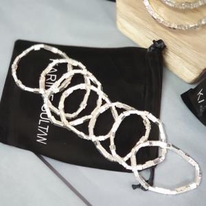 Bracelet, manchette empilable 7 éléments Plaqué argent fin 925° KARINE SULTAN B5
