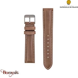 Bracelet de Montre Patrouille de France Cuir marron foncé 20 mm