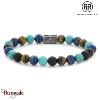 Bracelet Rebel & Rose mix turquoise 8 mm L, Homme