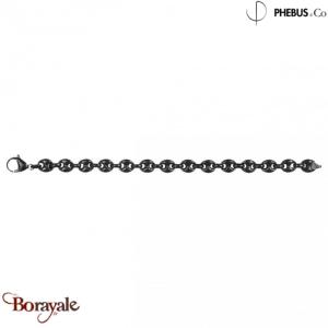 Bracelet homme Phebus grain de café noir vieilli 35-0984