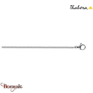 Chaîne Thabora acier - maille gourmette 1,5 mm - 40 cm maille - réf. T139060