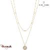 Collier Tessera Pierre Lannier BJ27A0211 acier poli de couleur or
