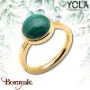 Bague Yola Nature Cabochon Acier plaqué IP rose IG-163-54