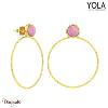 Boucles d'oreilles Rhodonite, Collection: Nature et élégance YOLA