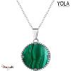 Collier Malachite Acier Yola Nature femme