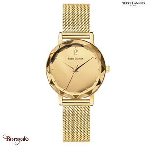 Montre PIERRE LANNIER Collection MULTIPLES doré  milanais Femme