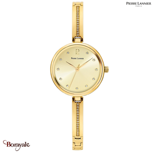 Montre PIERRE LANNIER Collection LEIA Cadran Doré Acier Doré Quartz Femme