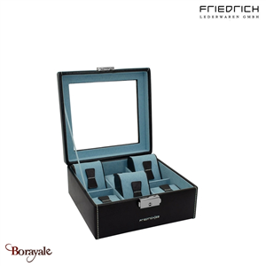 Coffret Friederich23, 6 montres, série Bond à fenêtre, noir