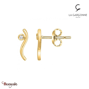Boucles d'oreilles La Garçonne Diamant La Garçonne Diamant doré champagne 264000