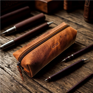 Trousse d'écolier KASZER collection Oregon Marron naturel clair 556104-MC6
