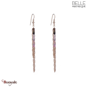 Boucles d'oreilles Belle mais pas que, Alya, Doré et tourmaline multi