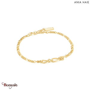 Chain réaction, Bracelet Argent plaqué Or 14 carats ANIA-HAIE B021-03G