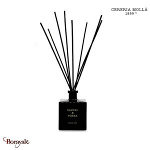 Diffuseur Mikado Premium 500 ml Cereria Molla Bois de santal et fève de Tonka