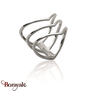 Bague argent 925° rhodié Borayale Collection : Géométrique Taille : 56