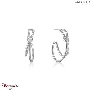 Forget Me Knot, Boucles d'oreilles Argent plaqué rhodium  ANIA-HAIE E029-02H