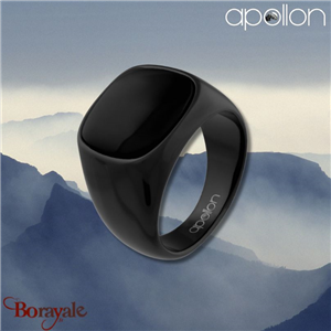 Bague Onyx Noir Apollon homme