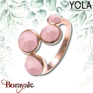 Bague Quartz rose, Collection: Nature et élégance YOLA