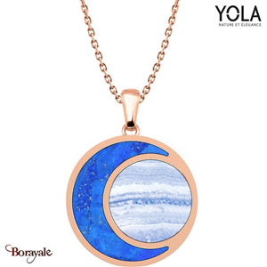 Collier Lapis Lazuli et agate blue lace Collection Féminité YOLA NATURE