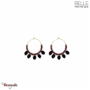 Boucles d'oreilles Belle mais pas que, Collection: Louise Jade café et spinelle