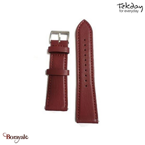 Bracelet TEKDAY Interchangeable Pomme bordeaux, boucles argent