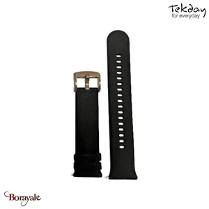 Bracelet TEKDAY  Interchangeable Silicone noirt, boucle rose doré