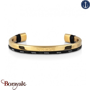 Bracelet Tom Hope Hybrid Cuff, Gold-Blue-Gris: Taille S