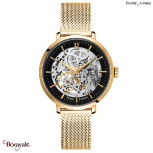 Montre PIERRE LANNIER Collection AUTOMATIQUE doré milanais  Femme