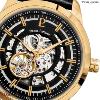 Montre PIERRE LANNIER Collection AUTOMATIC doré cuir