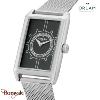Montre Homme Orlam Epoque cadran noir bracelet acier bicolore doré étanche 5 ATM