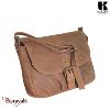 Sac bandoulière  KASZER collection Nevada Marron naturel clair touché velours 20