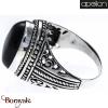 Chevalière Apollon argent et Onyx Homme  HH107-60