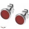Boucles d'oreilles Yola Nature Cabochon Acier poli IH-520
