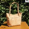 Sac épaule - cabas 32 cm en liège , série: Mappemonde, Montado naturel et Mapa M