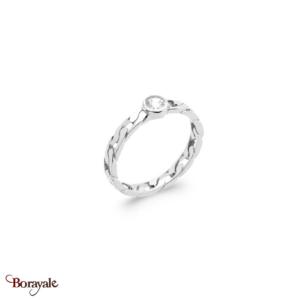 Bague argent 925° rhodié Collection : Les étincelantes Taille : 52