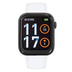 Montre TEKDAY pavé connectée unisexe boîtier noir, pomme Blanc surpiqué 656542