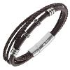 Bracelet All Blacks bijoux Homme acier et cuir 682408