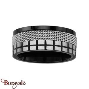 Bague Thabora acier homme noir T167765-62