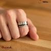Bague homme Phebus acier carbone noir taille 60 15-0293-N-60