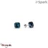 Boucles d'oreilles Spark Imperial cristal autrichien sur argent A037MN