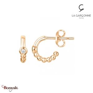 Boucles d'oreilles La Garçonne Diamant Etats d'âme doré champagne 26400007