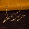 Collier Spark Crystalactite cristal autrichien et Œil de tigre sur argent doré G